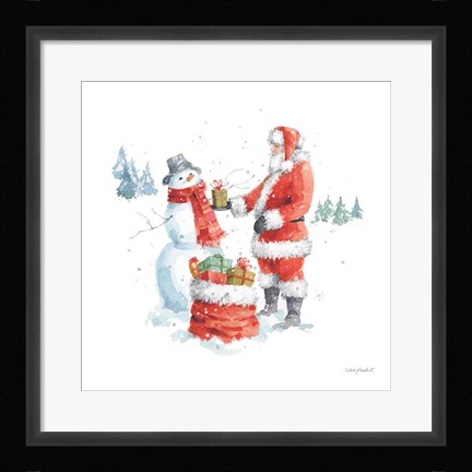 Framed Welcoming Santa 09 Print