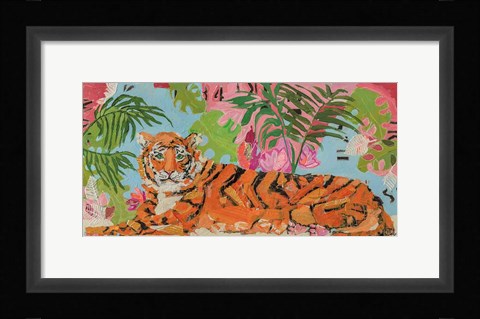 Framed Tiger at Rest Print