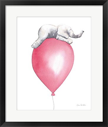 Framed Baby Elephant Love I Print