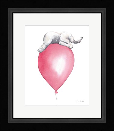 Framed Baby Elephant Love I Print