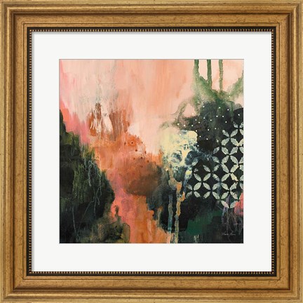 Framed Abstract Layers I Print