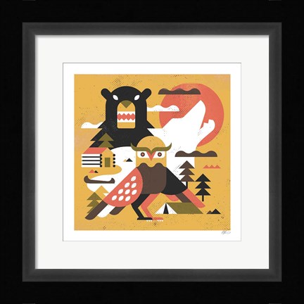 Framed Owl Lake Print