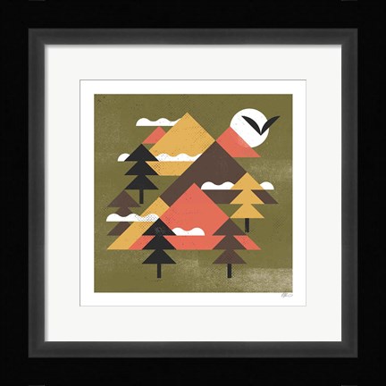 Framed Mountains Print
