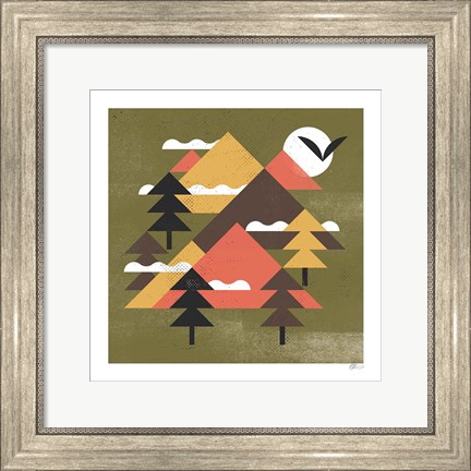 Framed Mountains Print
