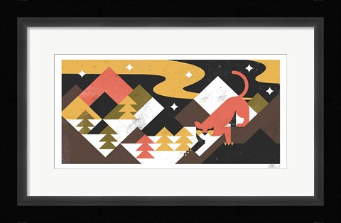 Framed Mountain Lion Print