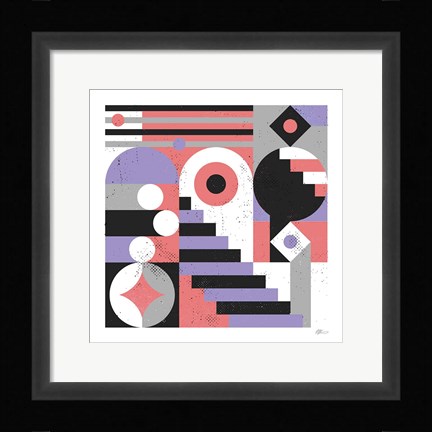 Framed Abstract Stairs Print