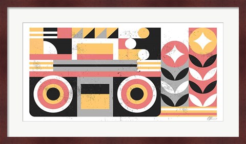 Framed Abstract Boombox Print