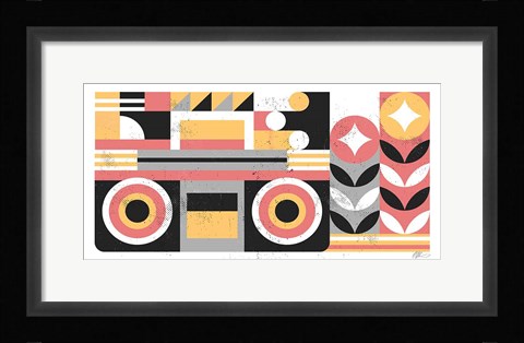 Framed Abstract Boombox Print