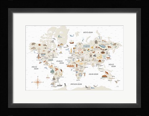 Framed Around the World I Print