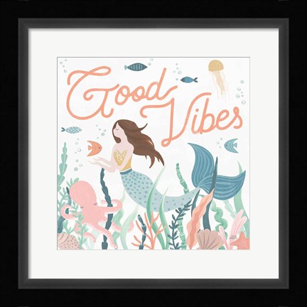 Framed Under the Sea V Print