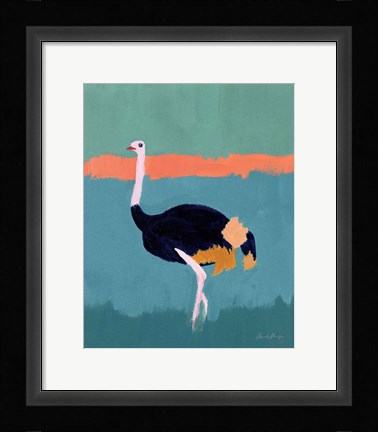 Framed Ostrich Print
