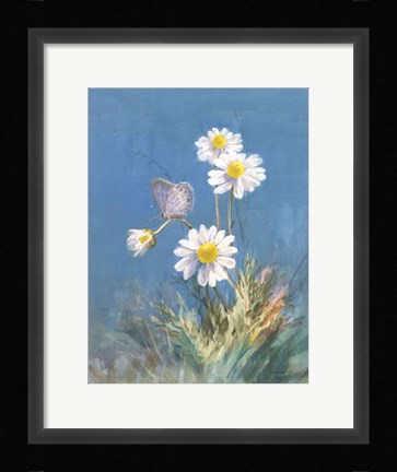 Framed White Daisies Print