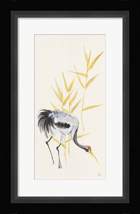 Framed Crane Reeds II Print