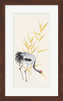 Framed Crane Reeds II Print