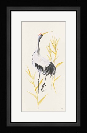 Framed Crane Reeds I Print