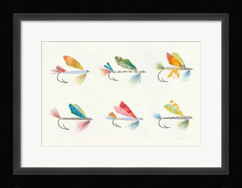 Framed Angling in the Stream Lures II Print