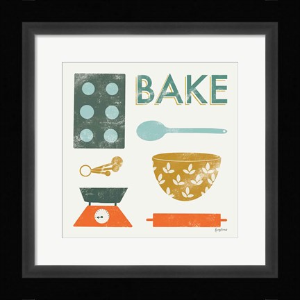 Framed Retro Kitchen II Print