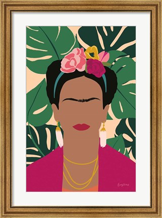 Framed Frida Kahlo I Palms No Distress Print