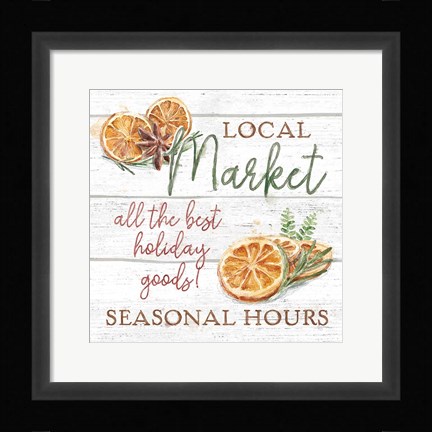 Framed Seasonal Market VII Print