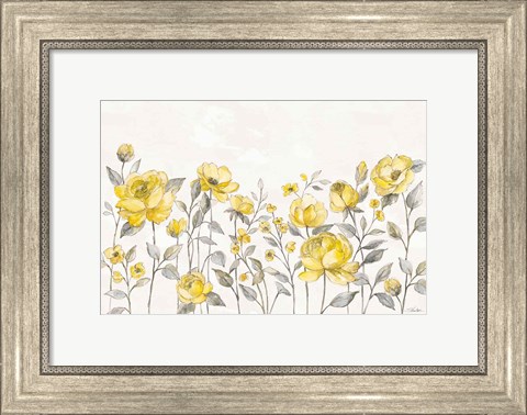 Framed Sunny Roses I No Words Print