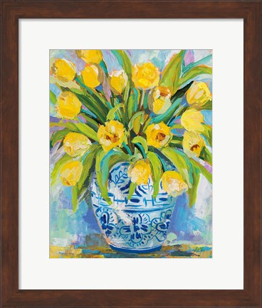 Framed Ginger Jar Tulips Print