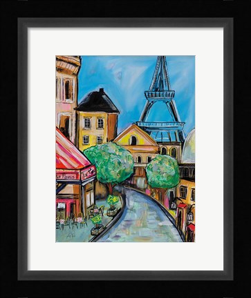 Framed Paris Evening II Print