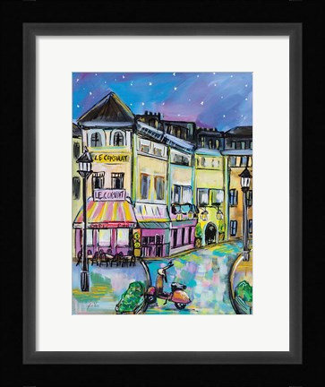 Framed Paris Evening I Print