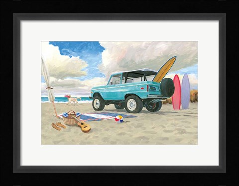 Framed Beach Ride I Print