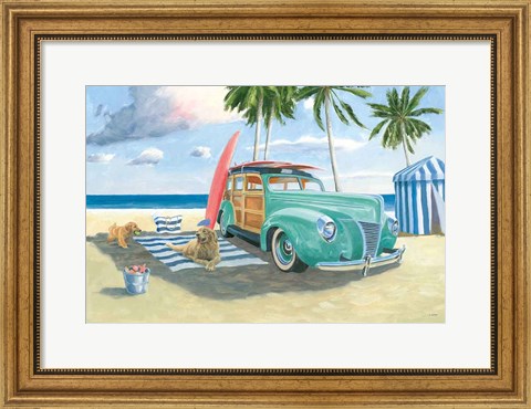Framed Beach Ride III Print