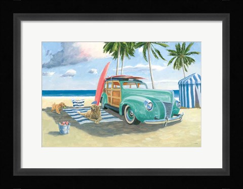 Framed Beach Ride III Print