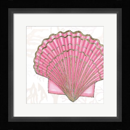 Framed Shimmering Shells V Print