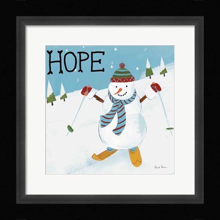 Framed Snowman Snowday V Print
