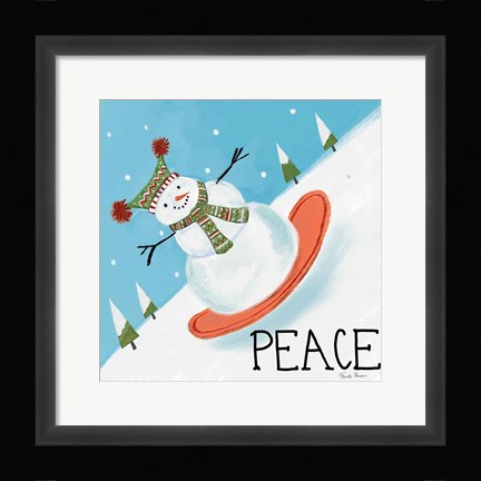 Framed Snowman Snowday III Print