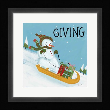 Framed Snowman Snowday II Print