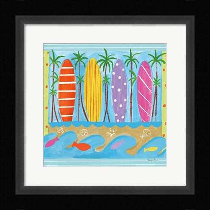 Framed Beach Living V Print
