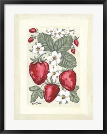 Framed Sweet Summer Strawberries II Print