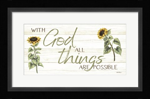 Framed With God All Things Are Possible Print