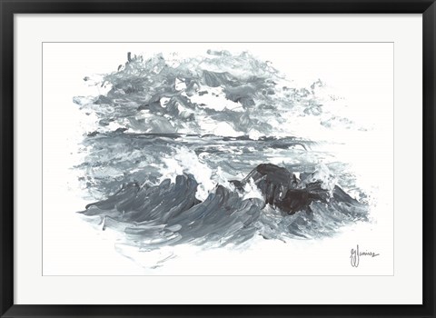 Framed Crashing Waves Print