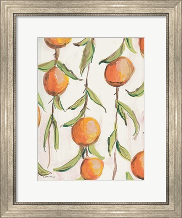 Framed Orange Branch Print