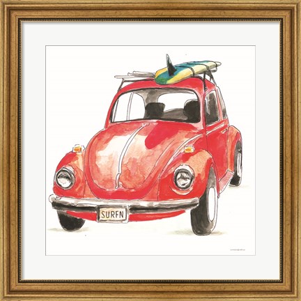 Framed I Have the Bug to Go Surfin&#39; Print