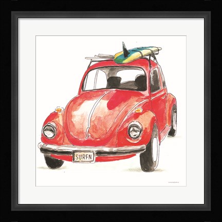 Framed I Have the Bug to Go Surfin' Print