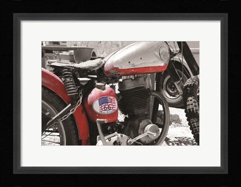 Framed Route 66 Motorcycle Print