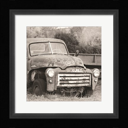 Framed Retired Truck I Print