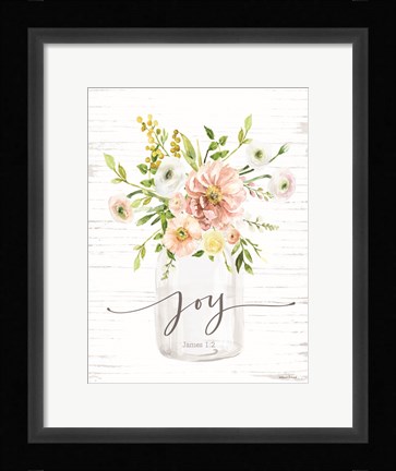 Framed Joy Floral Print