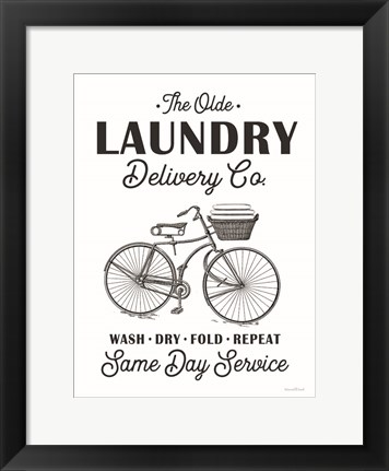 Framed Laundry Delivery Co. Print