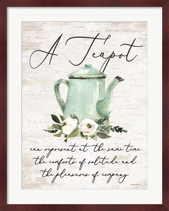 Framed Teapot Print