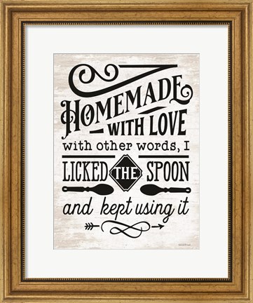Framed Homemade With Love Print