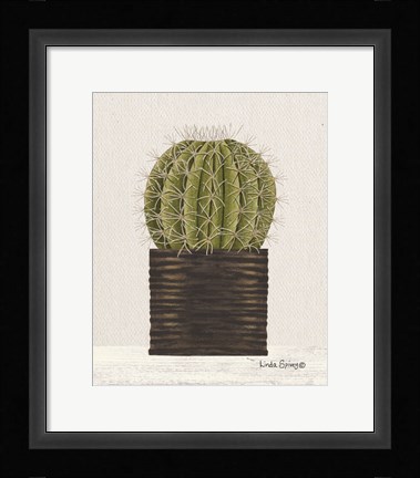 Framed Potted Cactus Print
