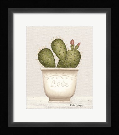 Framed Prickly Pear Cactus Print