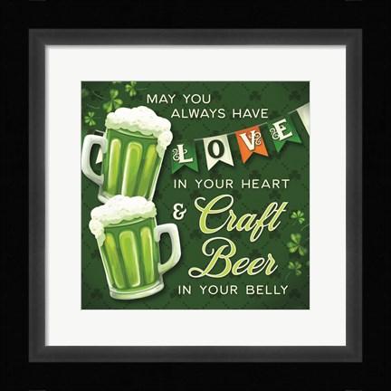 Framed Craft Beer in Your Belly Print
